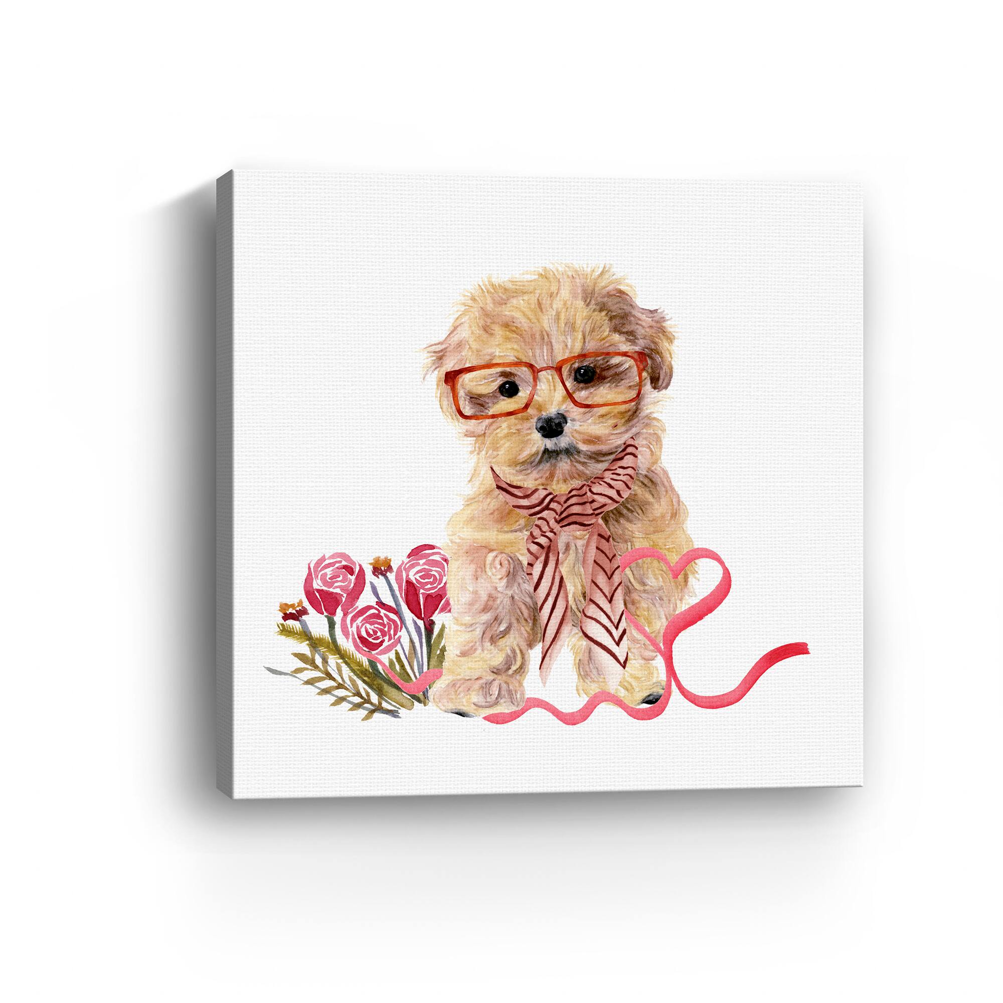 Valentine Puppy II Canvas Giclée Art